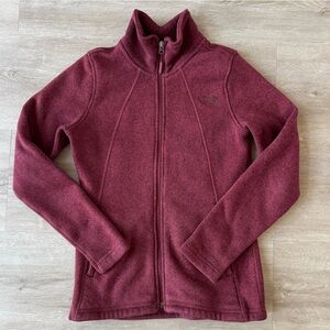 The North Face Women's Crescent Full Zip Fleece Jacket SZ S Fig Heather